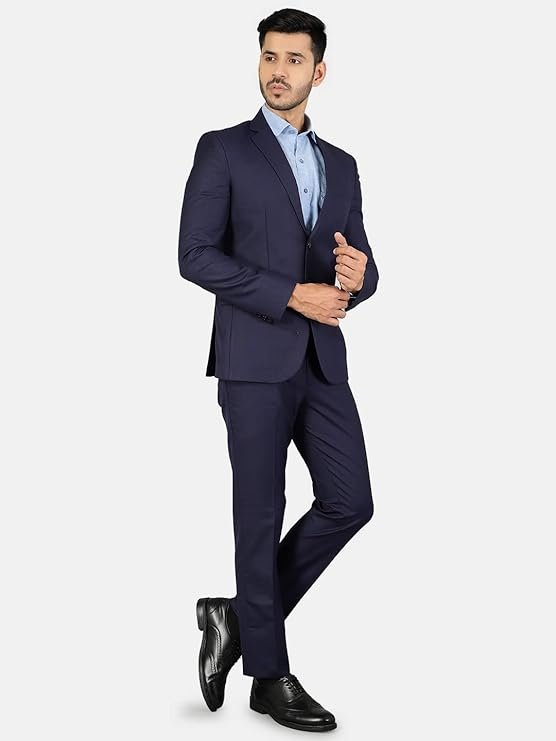 WINTAGE Men's Polyester Cotton Two Piece Suit - Image 3