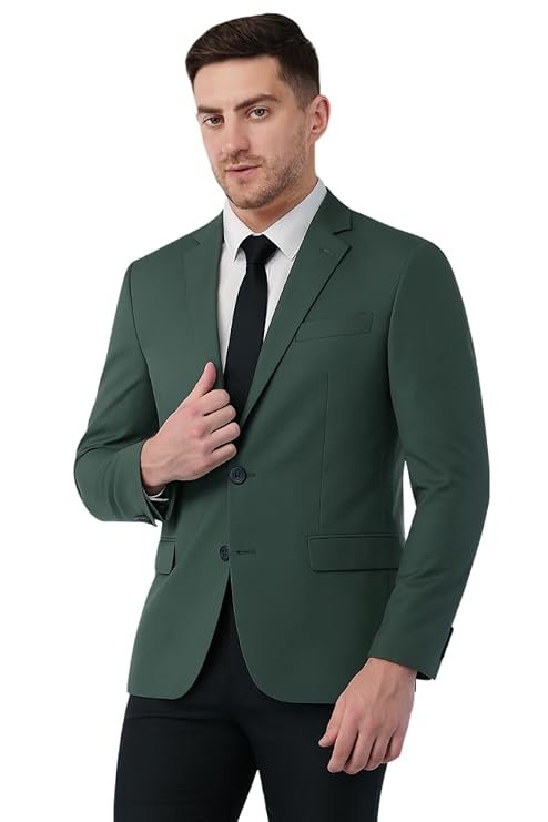 Stylish green blazer for men, perfect for formal events, business wear, and special occasions.