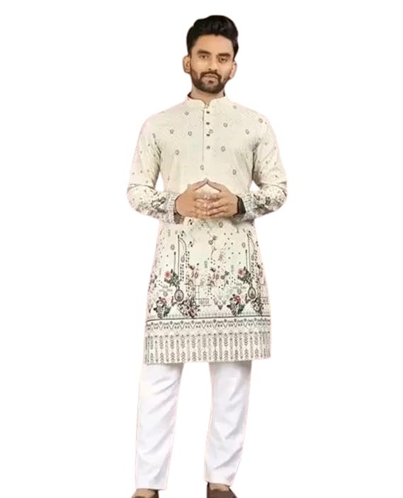 mens-printed-kurta-elegant-ethnic-wear-for-men's