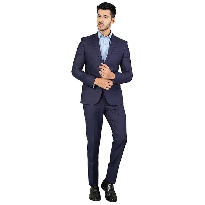 WINTAGE Men's Polyester Cotton Two Piece Suit - Image 2