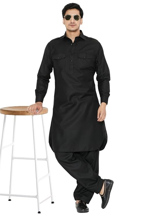 Men's Cotton Blend Pathani Suit with Kurta Pajama for Wedding & Festive Wear | WED Couture