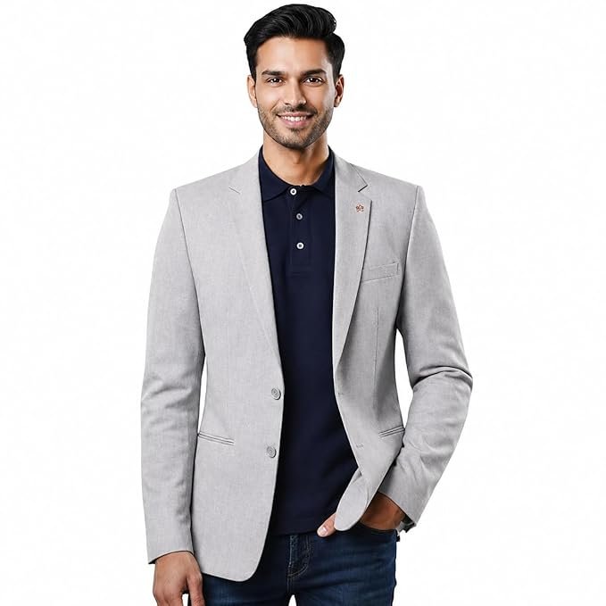 Men's Formal Casual Blazer Slim Fit | Stretchable Fabric | Lightweight Structured Office Wear Coat for Meetings, Interview, Party