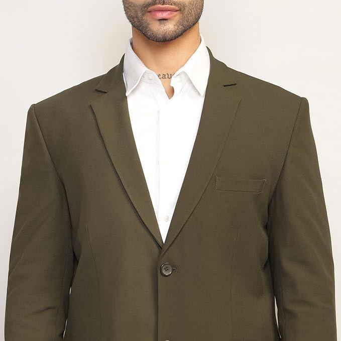 men Slim-Fit Single-Breasted 2-Piece Stretchable Formal Suit - Image 5