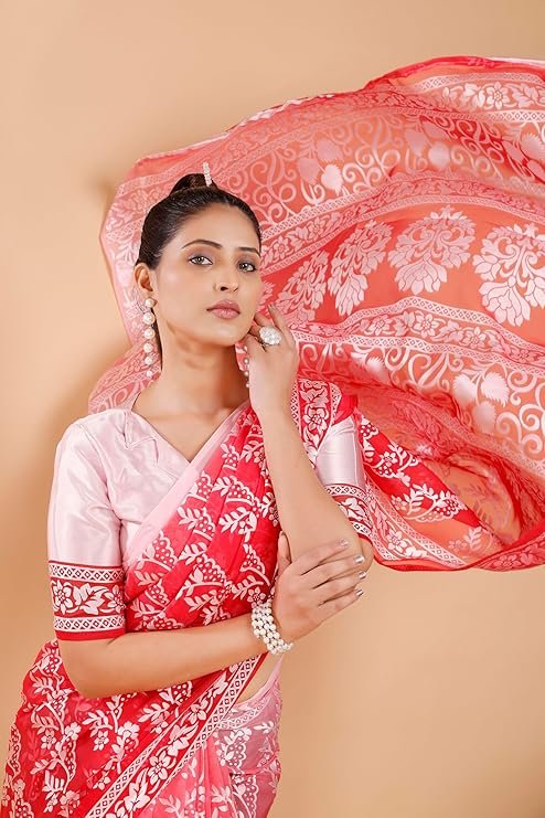 Floral Print Saree for Women Brasso Saree Online
